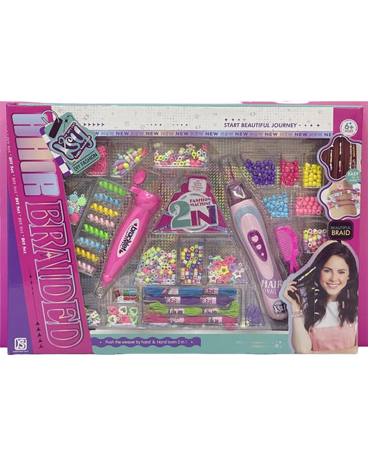 DIY Fashion Braided 2-in-1 Hair & Bracelet Making Set