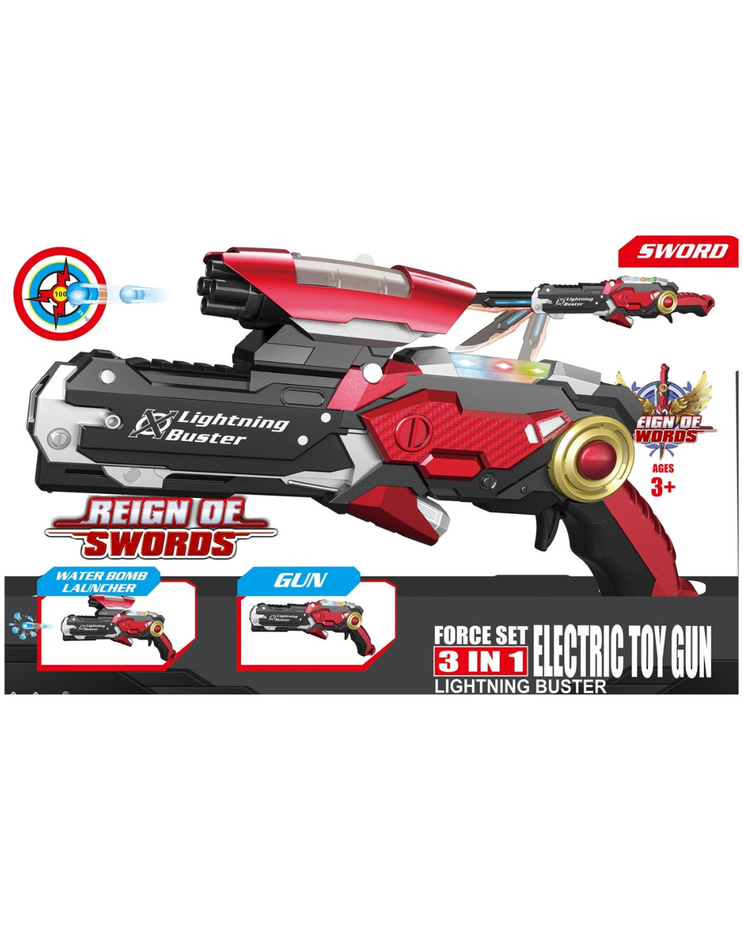 Lightning Buster 3-in-1 Electric Toy Gun Set