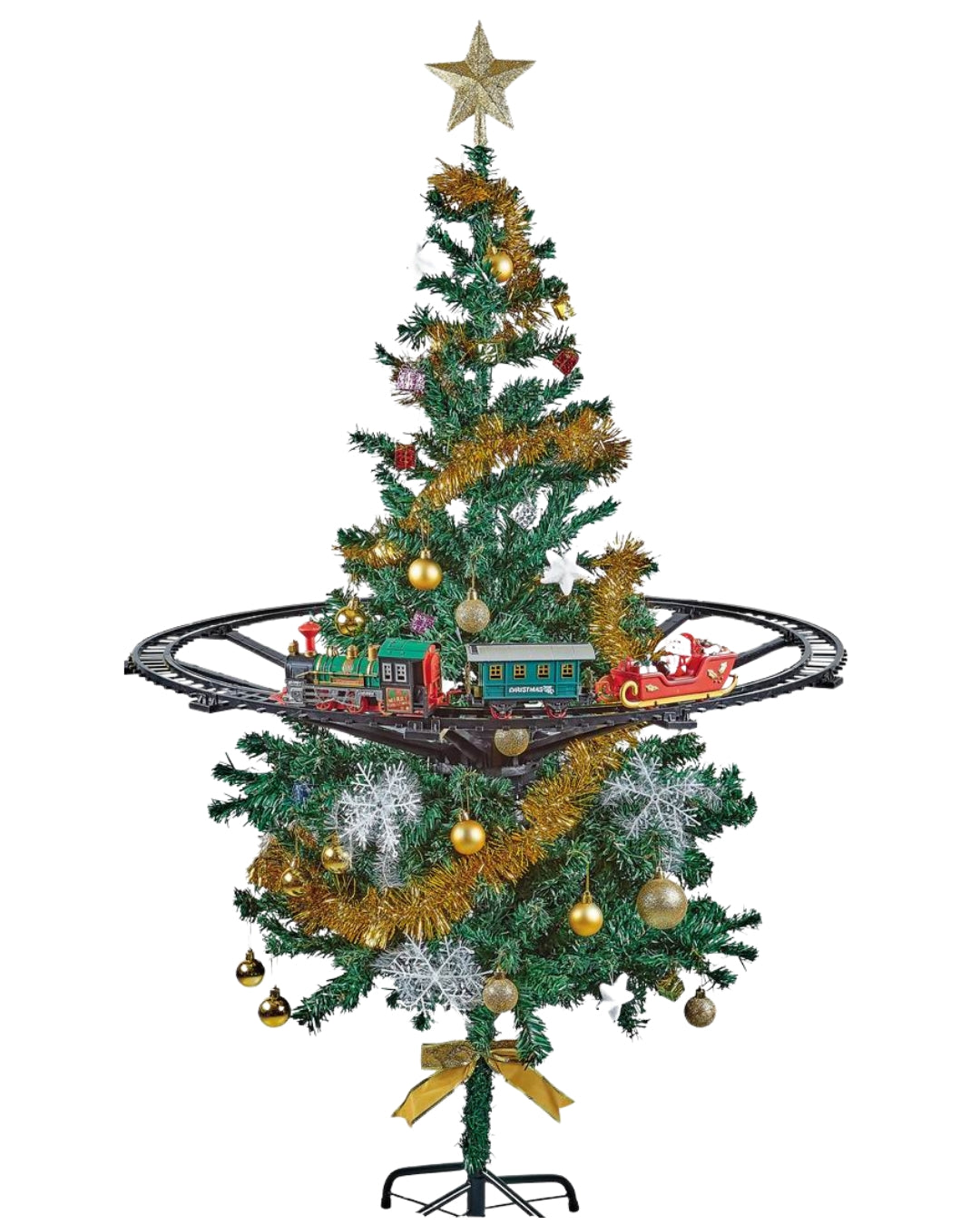 Christmas Tree Train Set with Lights & Sound