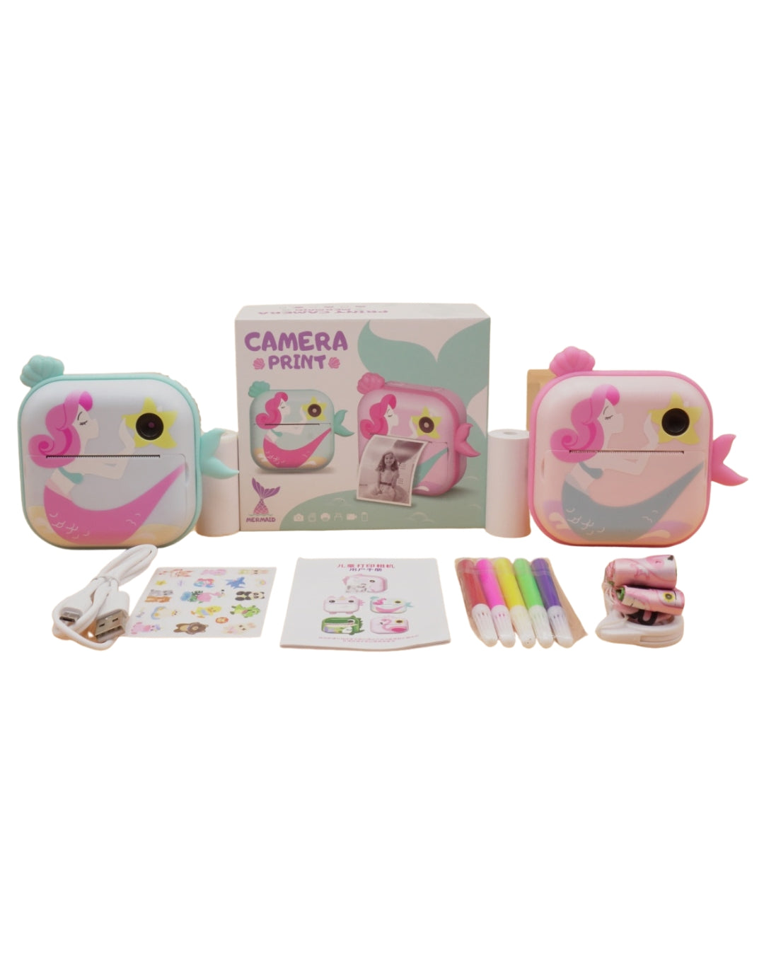 Mermaid Instant Print Camera Set (Assorted)