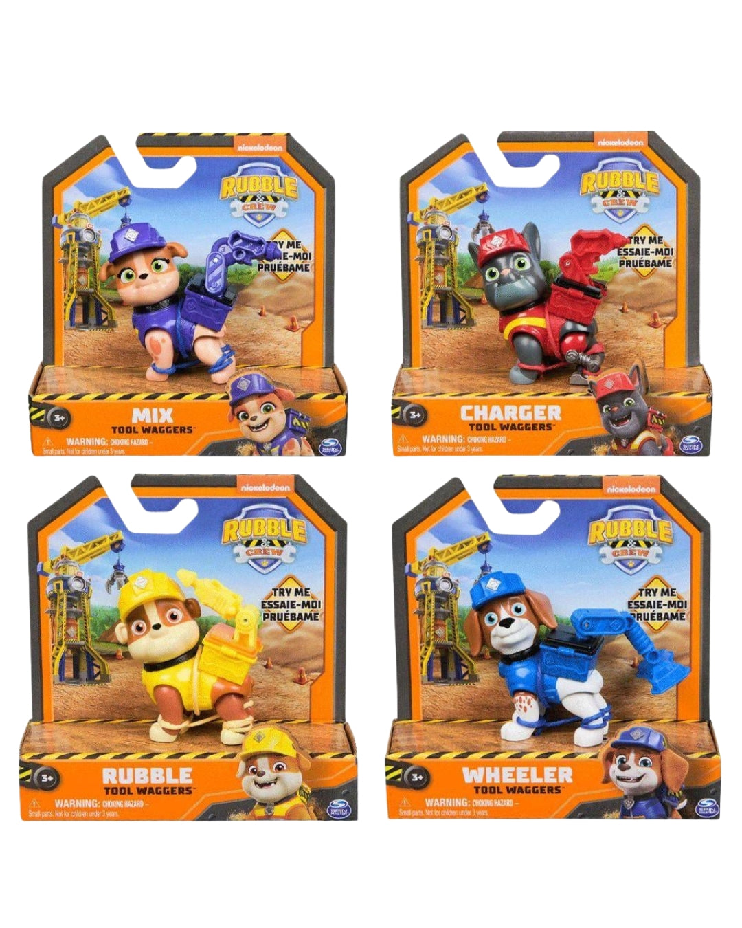 Paw Patrol Rubble & Crew Tool Waggers Action Figures (Assorted)