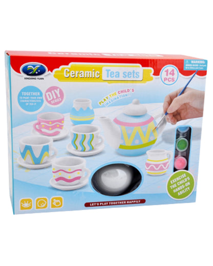 DIY Ceramic Tea Set Painting Kit