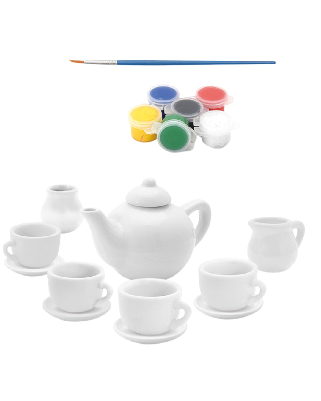DIY Ceramic Tea Set Painting Kit