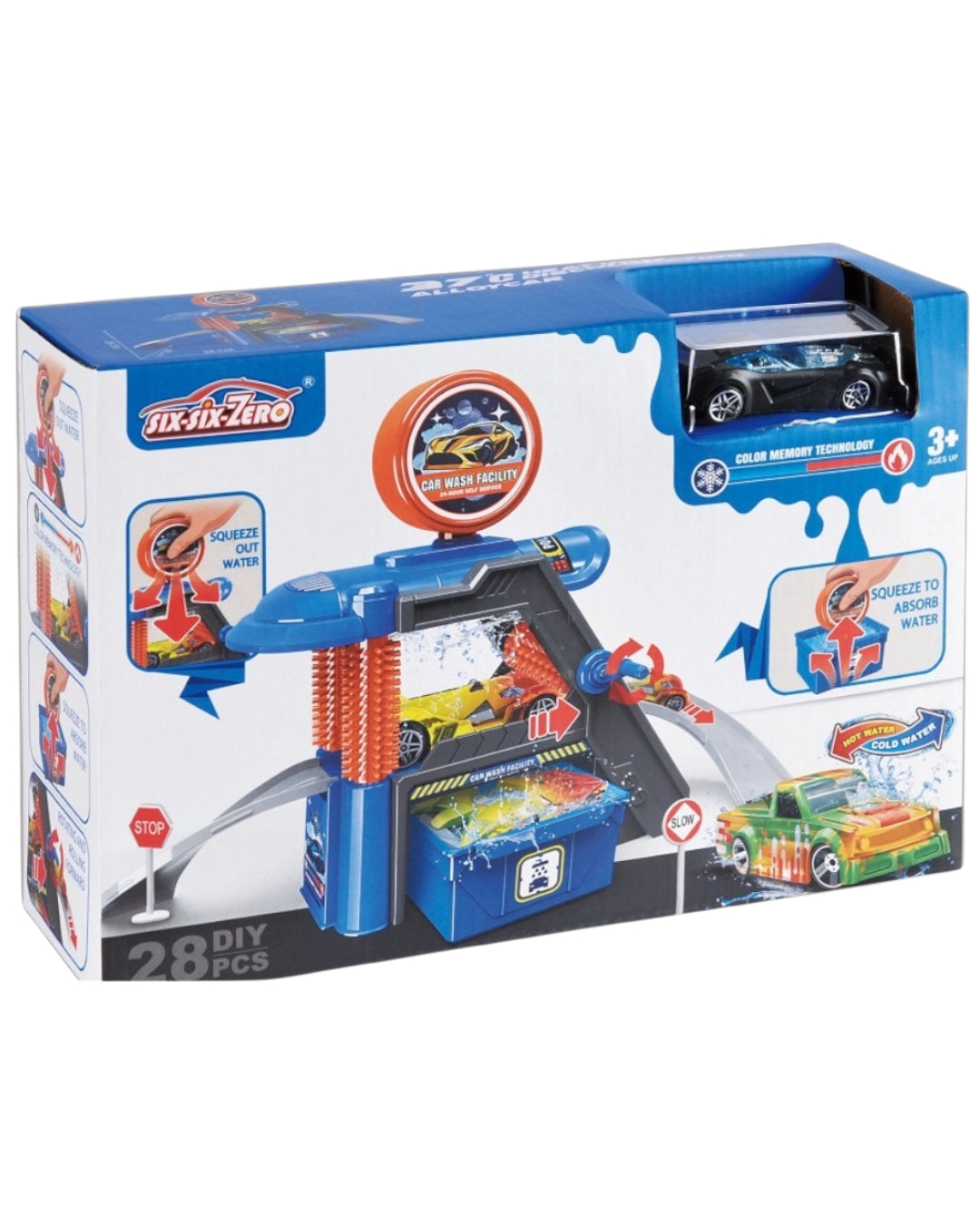 Track Parking Action Set with Color-Changing Car