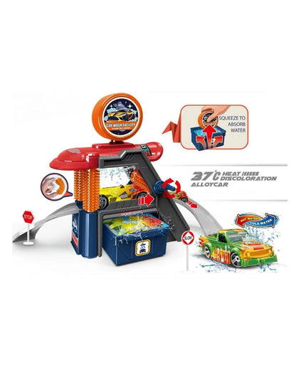 Car Wash Toy Set with Color-Changing Car
