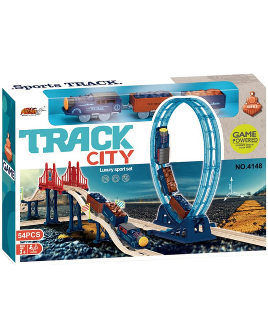 Track City 54-Piece Toy Train Set