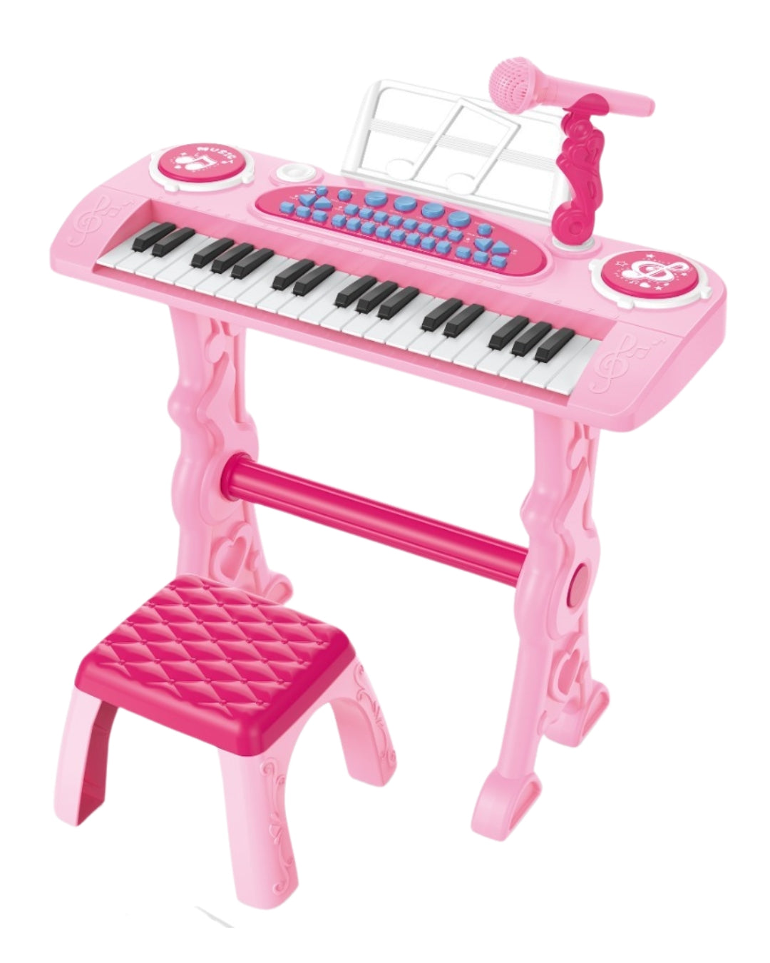 Kids 37 Key Keyboard Pink Set