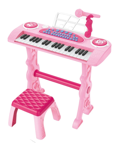 Kids 37 Key Keyboard Pink Set