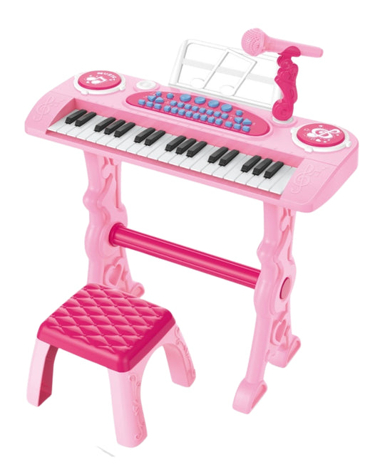 Kids 37 Key Keyboard Pink Set