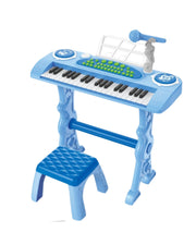 37-Key Kids Electronic Piano Blue Set