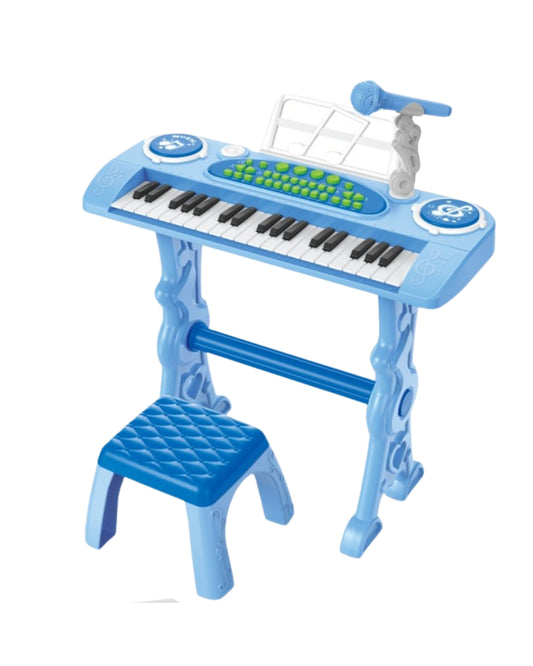 37-Key Kids Electronic Piano Blue Set