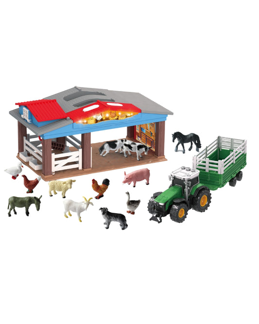 Interactive Farm Playset with Barn and Tractor