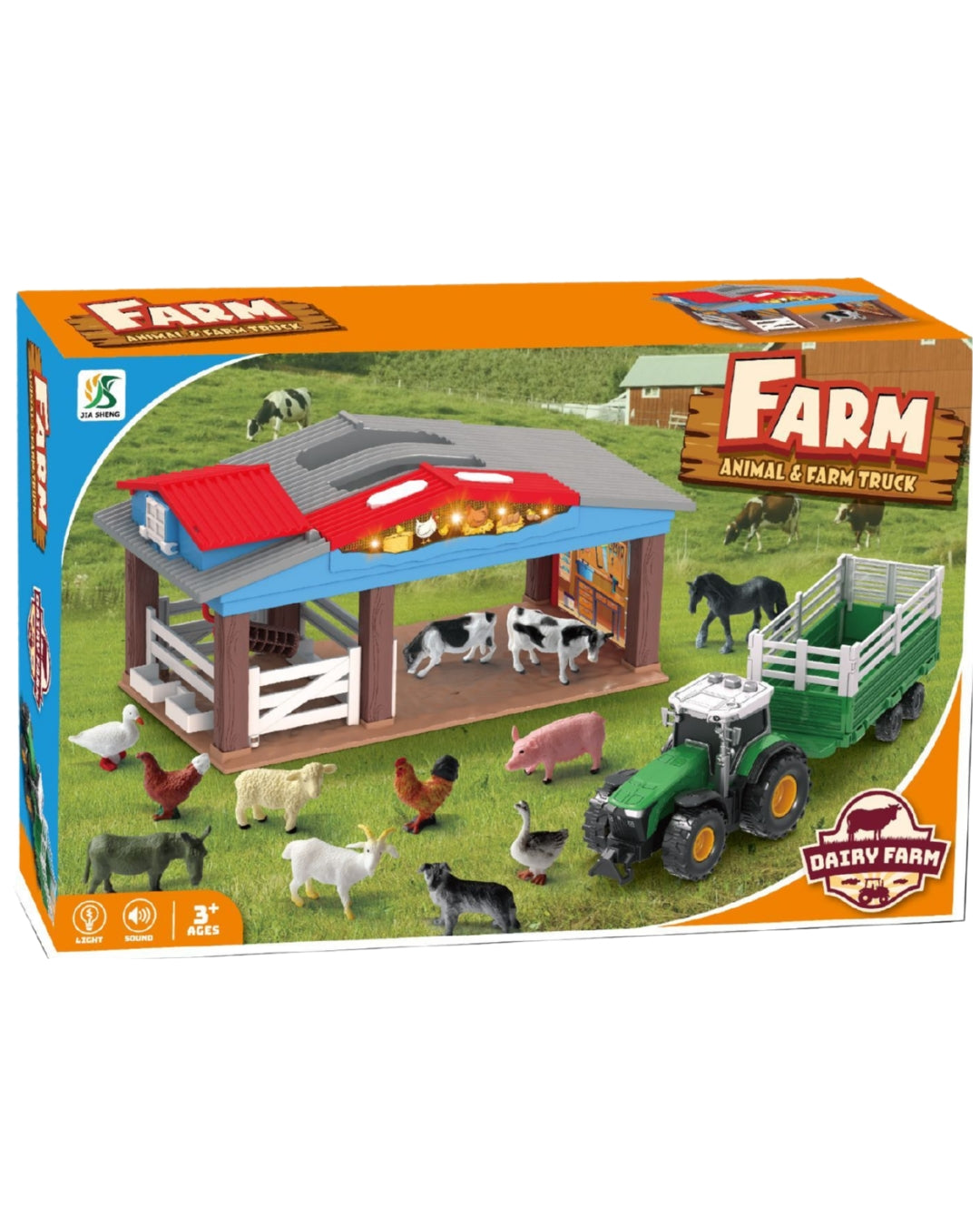 Interactive Farm Playset with Barn and Tractor