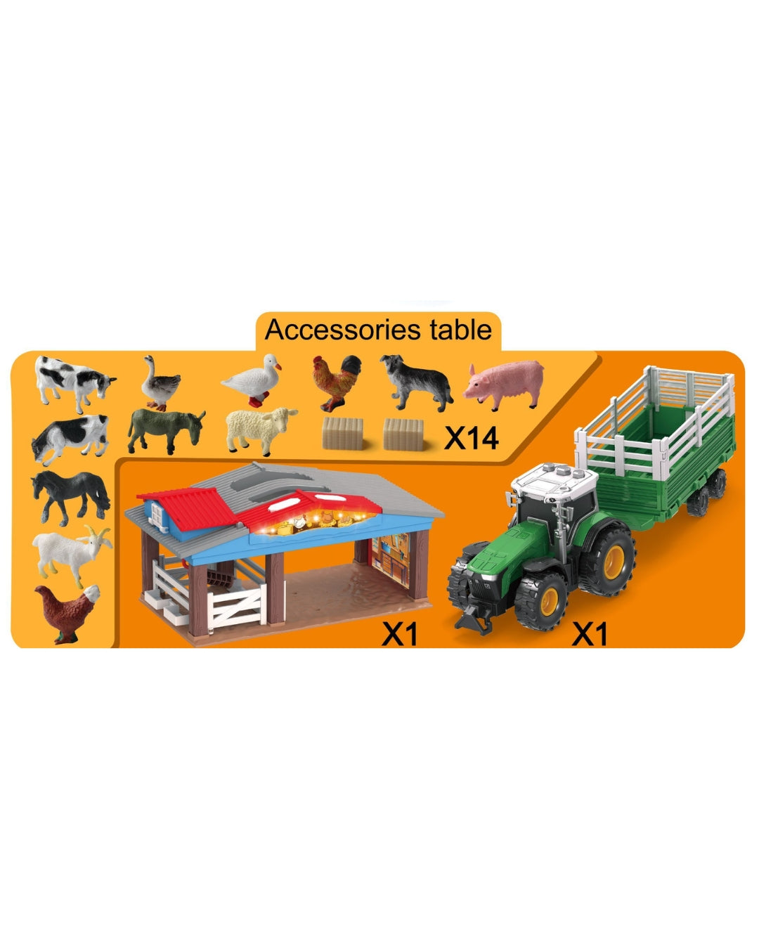 Interactive Farm Playset with Barn and Tractor