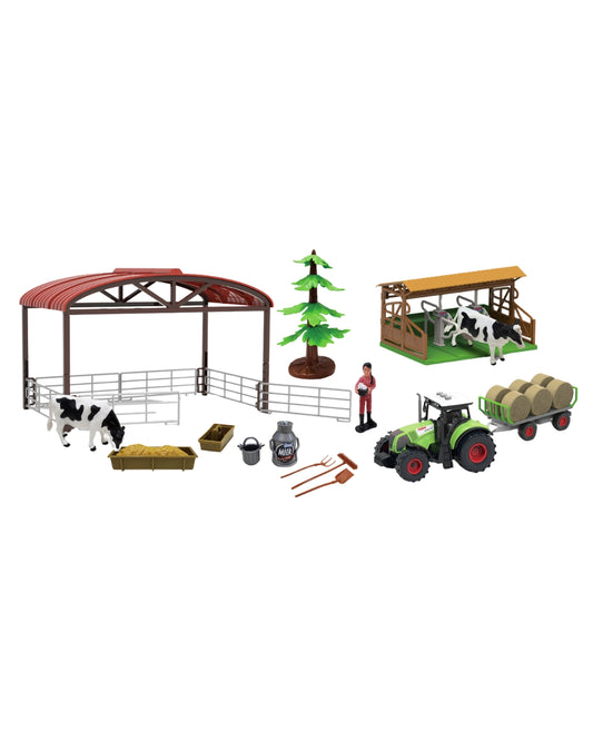 Farm Playset with Tractor & Horse Stable