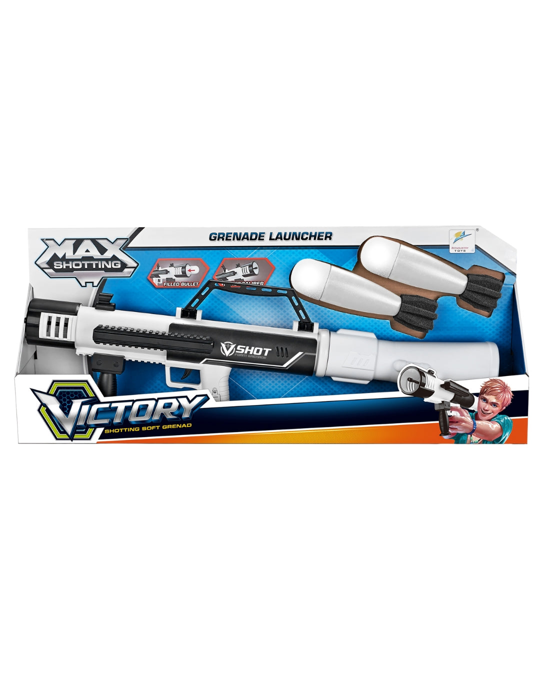 Rocket Soft Shell Toy Gun with 2 Bullets