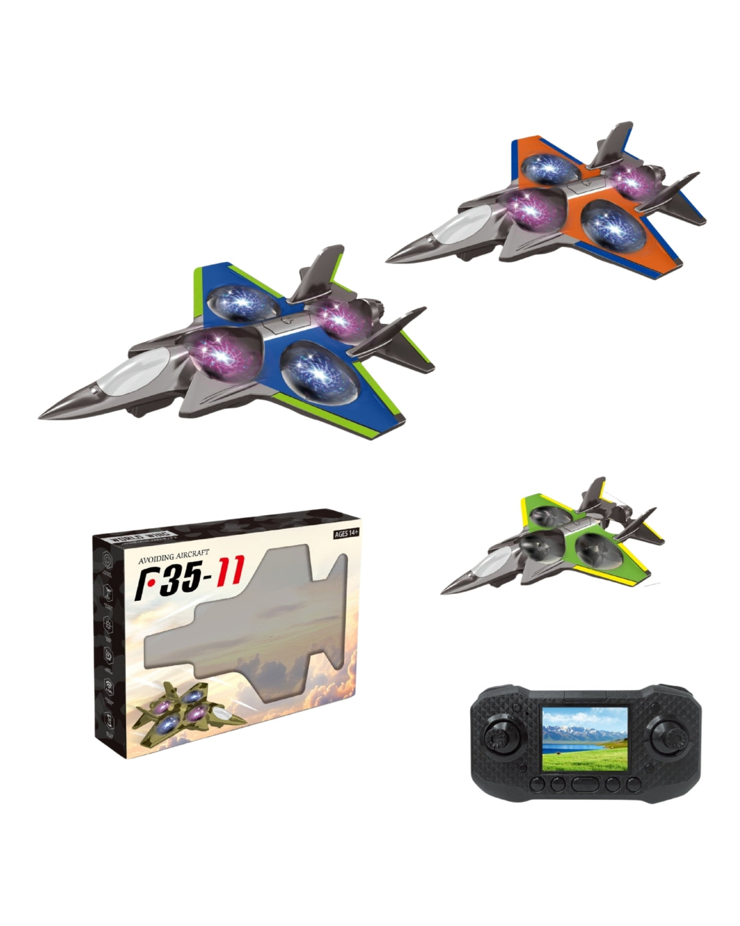 Foam RC Fighter Jet with LED Lights (Assorted)