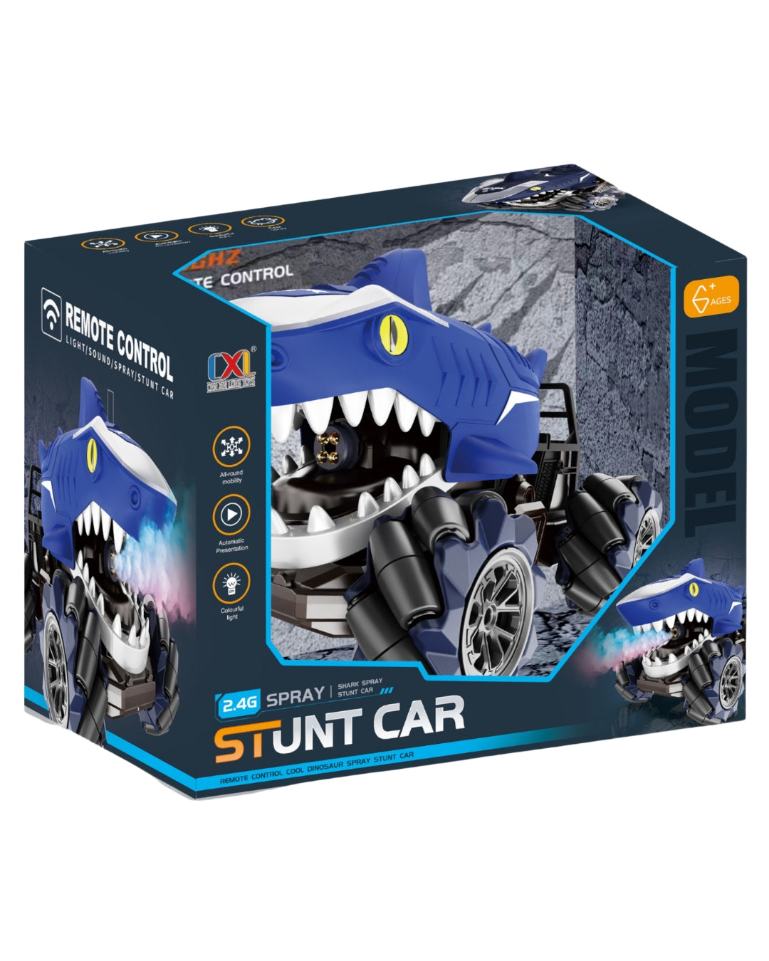 2.4G Spray Stunt Shark Monster Truck