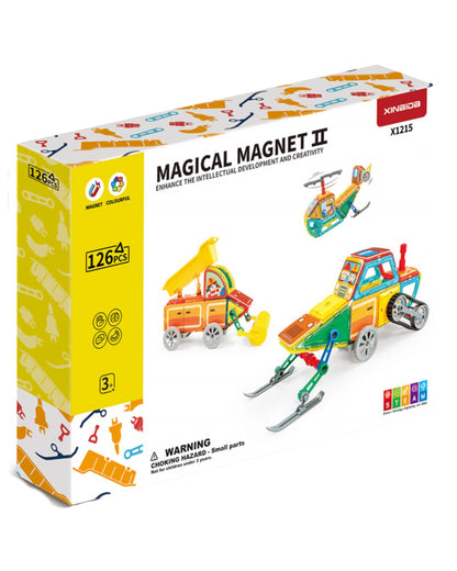 126-Piece Magnetic Building Set