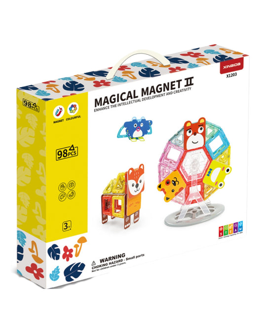 98-Piece Magnetic Building Tiles Set