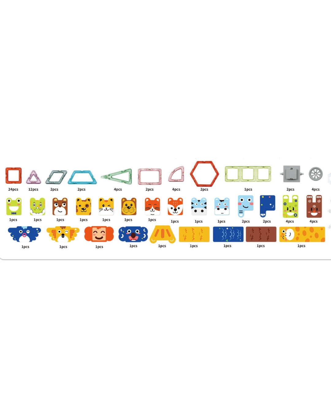 98-Piece Magnetic Building Tiles Set