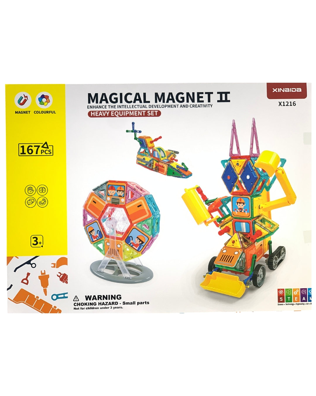 167-Piece Magnetic Tile Building Set