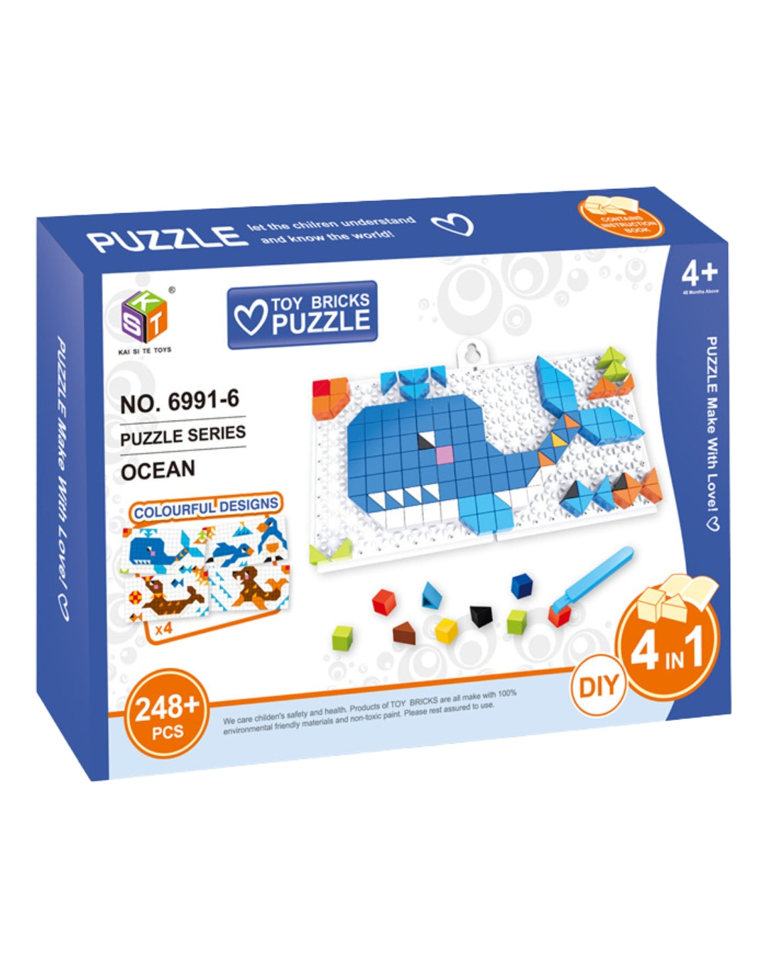 DIY 4-in-1 Ocean Life Building Block Set