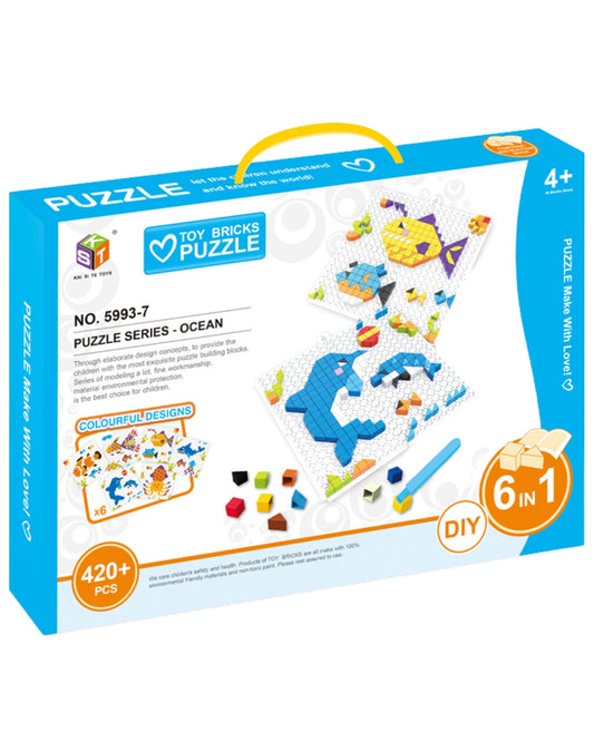 6-in-1 Ocean Life Brick Puzzle Set