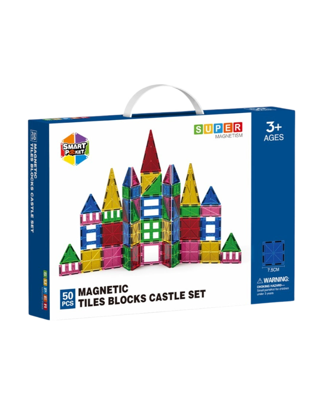 50-Piece Magnetic Castle Tiles Set