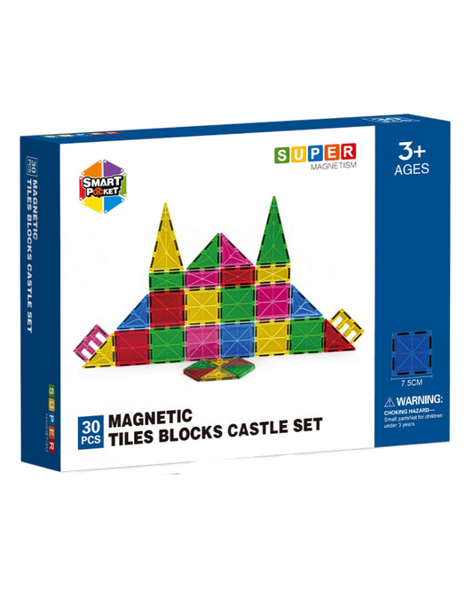 30-Piece Magnetic Castle Tiles Set