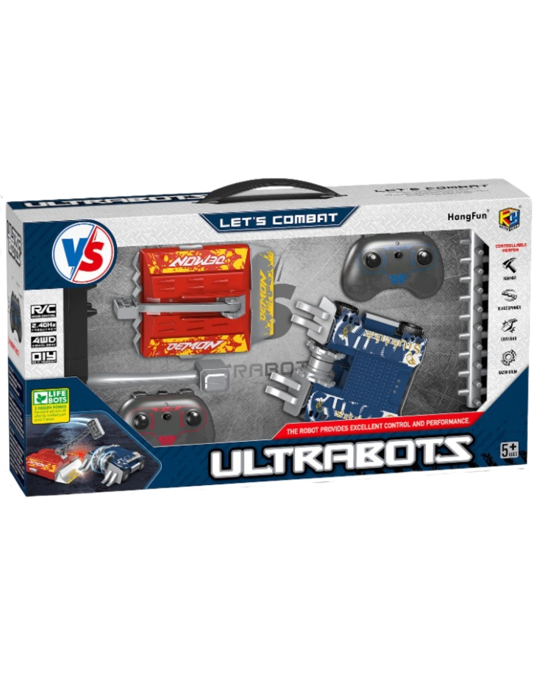 Demon & Rapot 4WD RC Fighting Robot Set