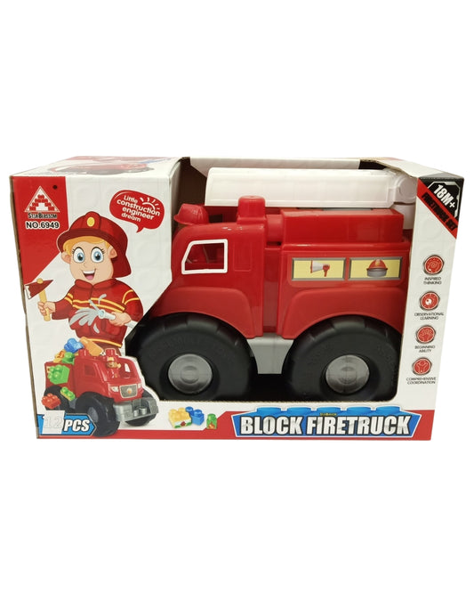 Fire Truck Rescue Building Set
