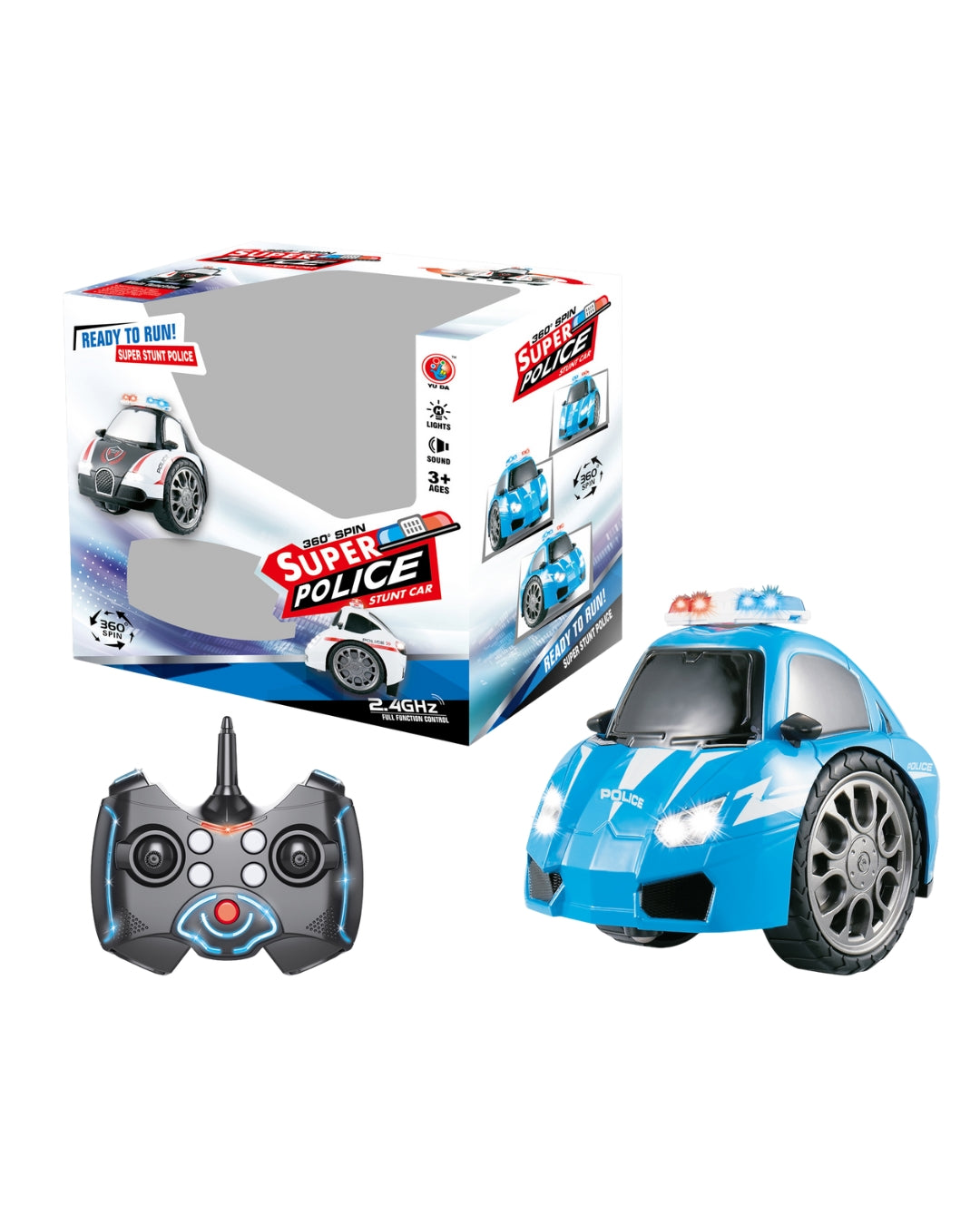 Remote Control Police Car Stunt Toy