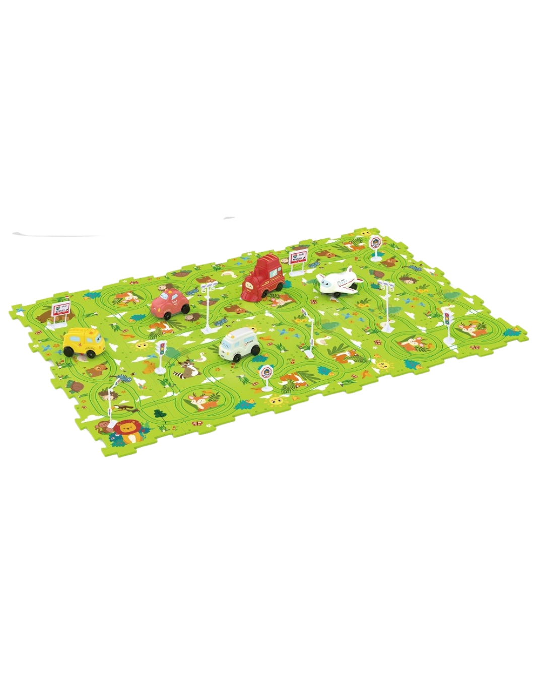 Zoo-Themed Car Track Building Set