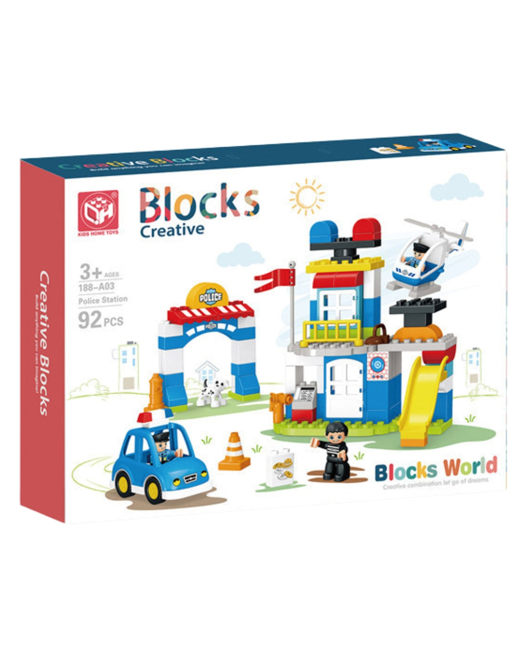 City Police Station Interlocking Bricks Building Set (Assorted)