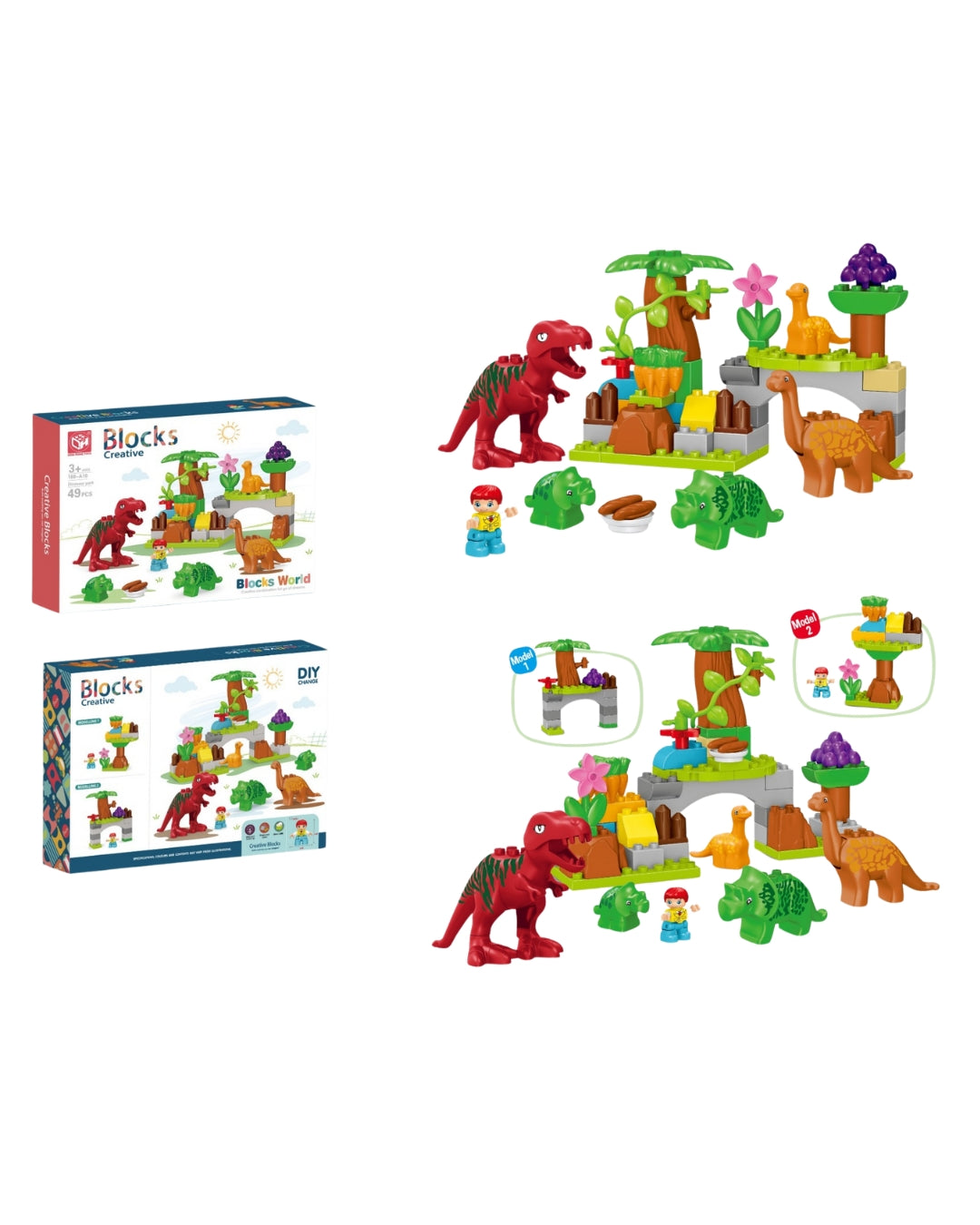 Dinosaur Park Building Block Set (Assorted)