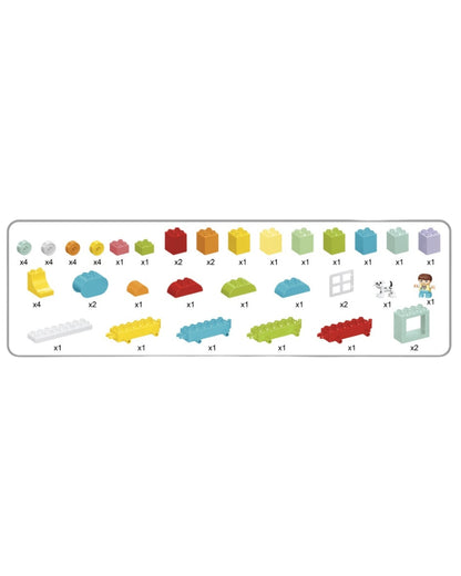 Builder Train-Themed Building Blocks Set