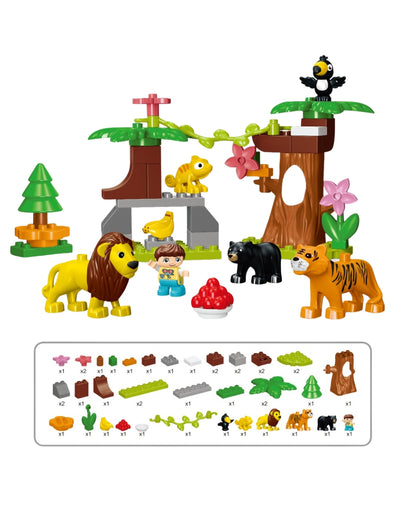 Jungle Animal Building Blocks Set