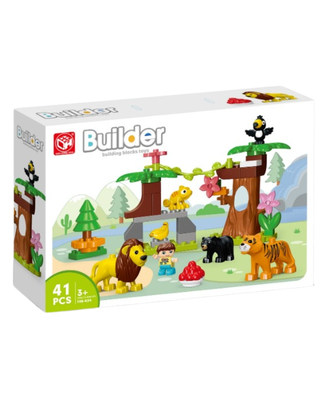 Jungle Animal Building Blocks Set