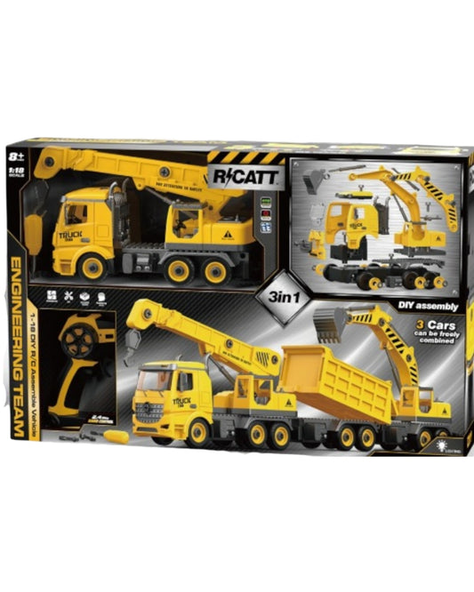 3-in-1 Engineering Vehicle Excavator RC Set