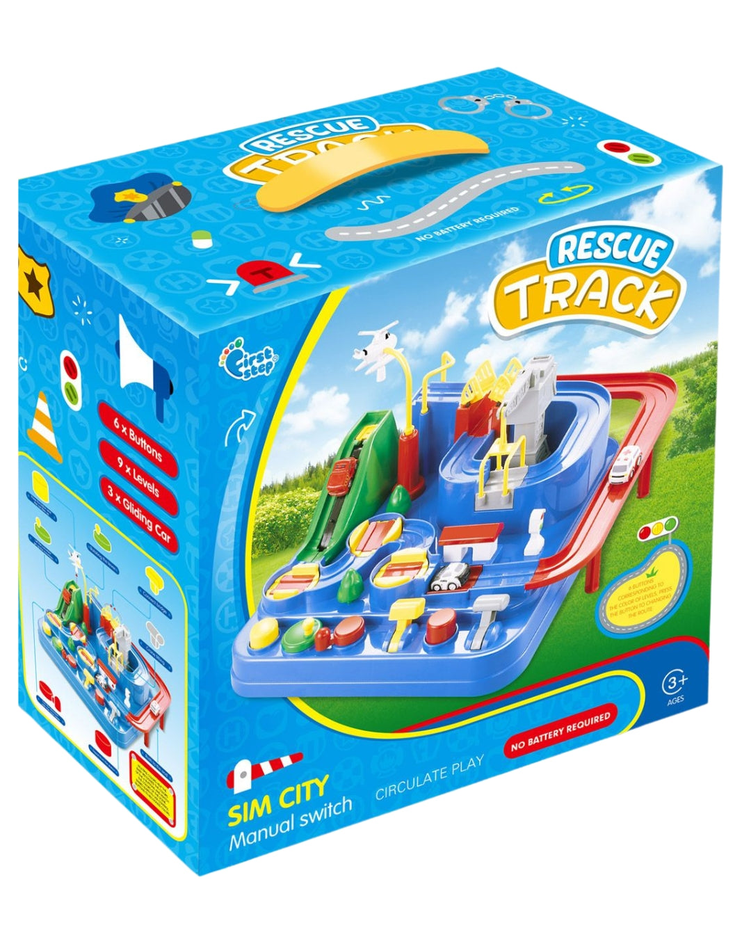 City Rescue Track Car Adventure Playset