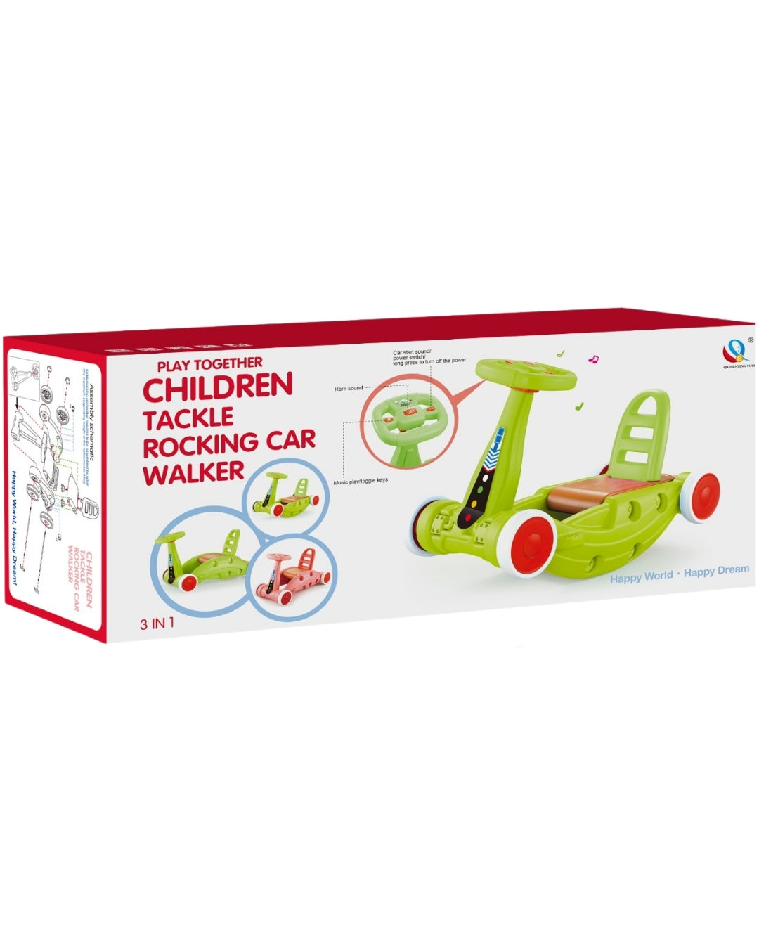 3-in-1 Grow With Me Baby Walker, Rocker & Ride-On
