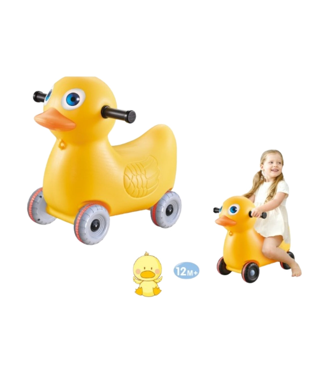 Duck Riding Toy Yellow Duck 2-in-1 Rocking & Ride-On Car – TOYS 4 LESS