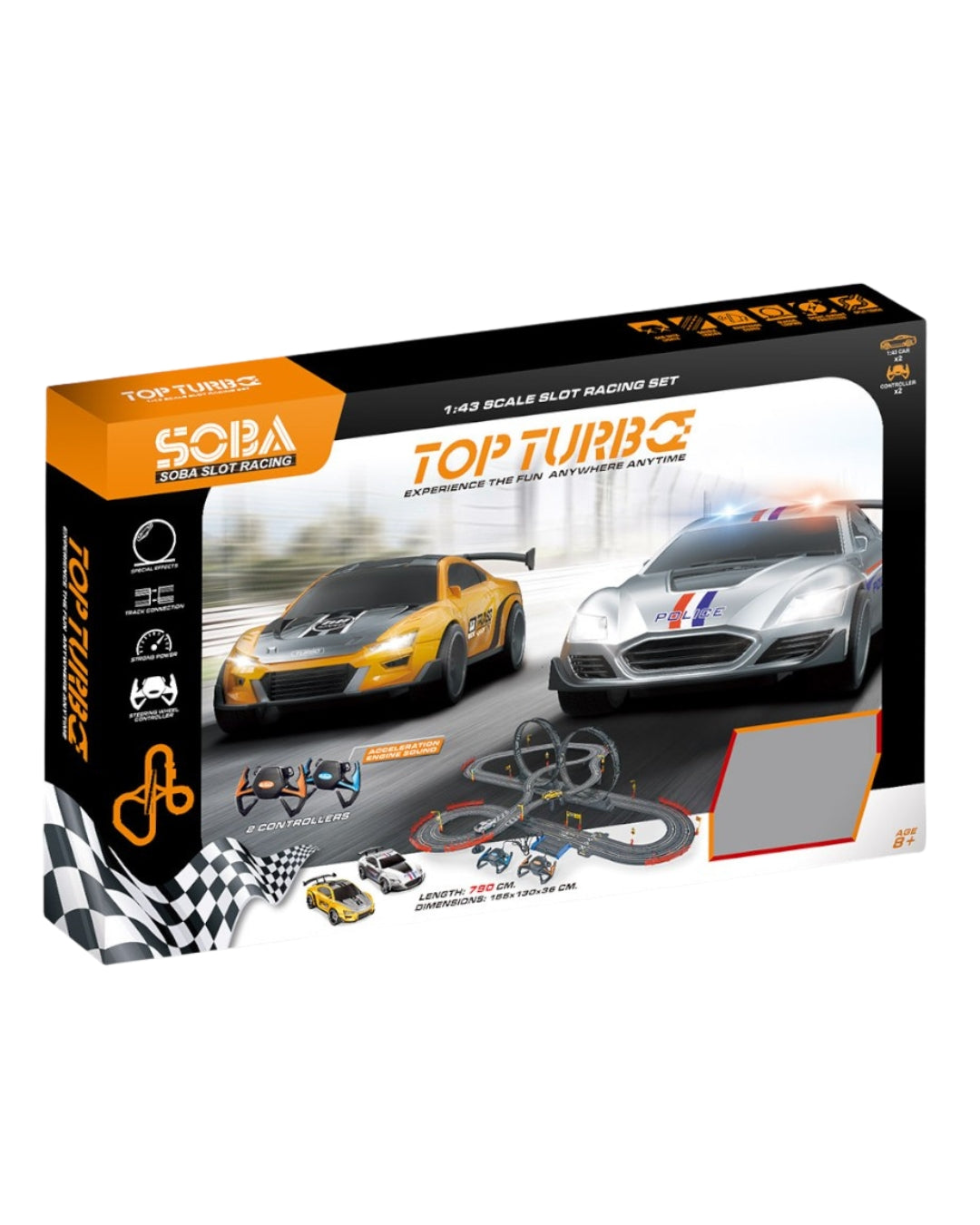 Slot Racing Set with High-Speed Cars
