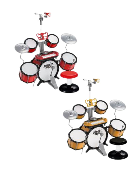 Drum Set with Microphone and Seat