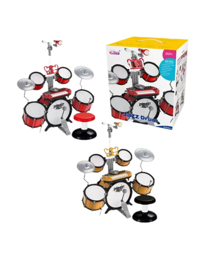 Drum Set with Microphone and Seat