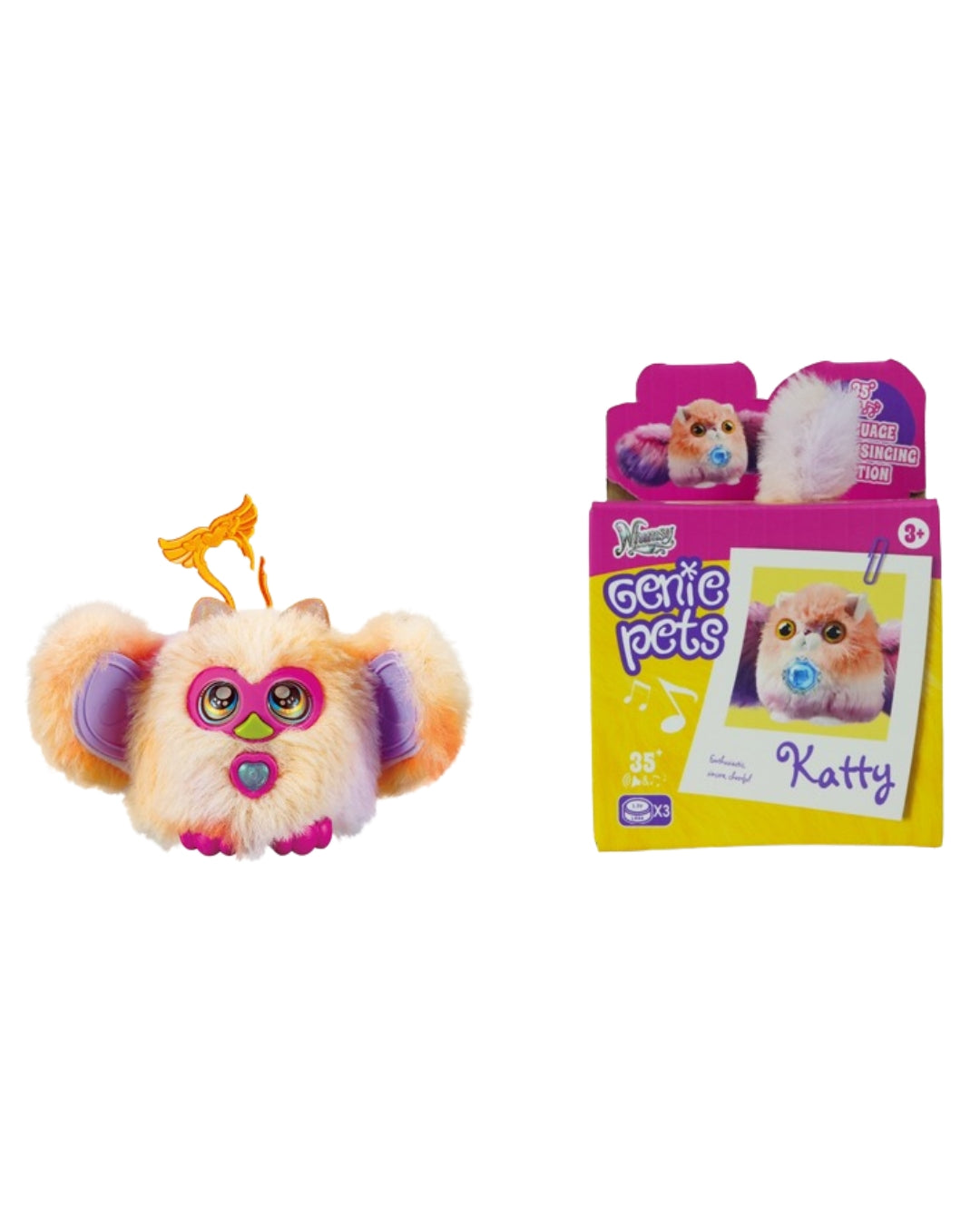 Orange Interactive Plush Toy