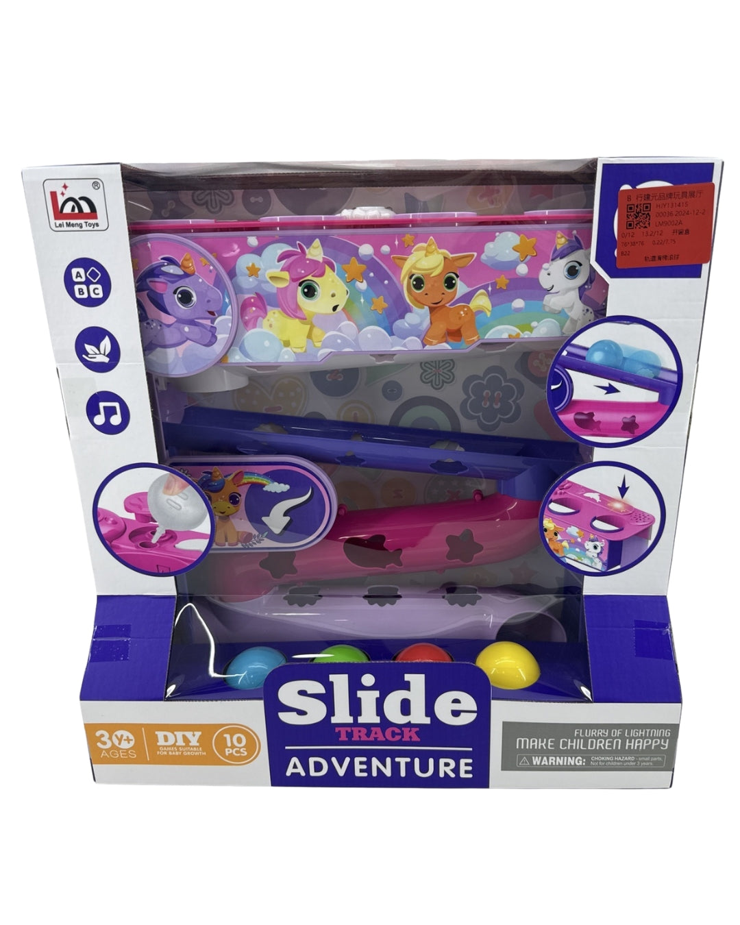 Unicorn-Themed Ball and Track Toy Set