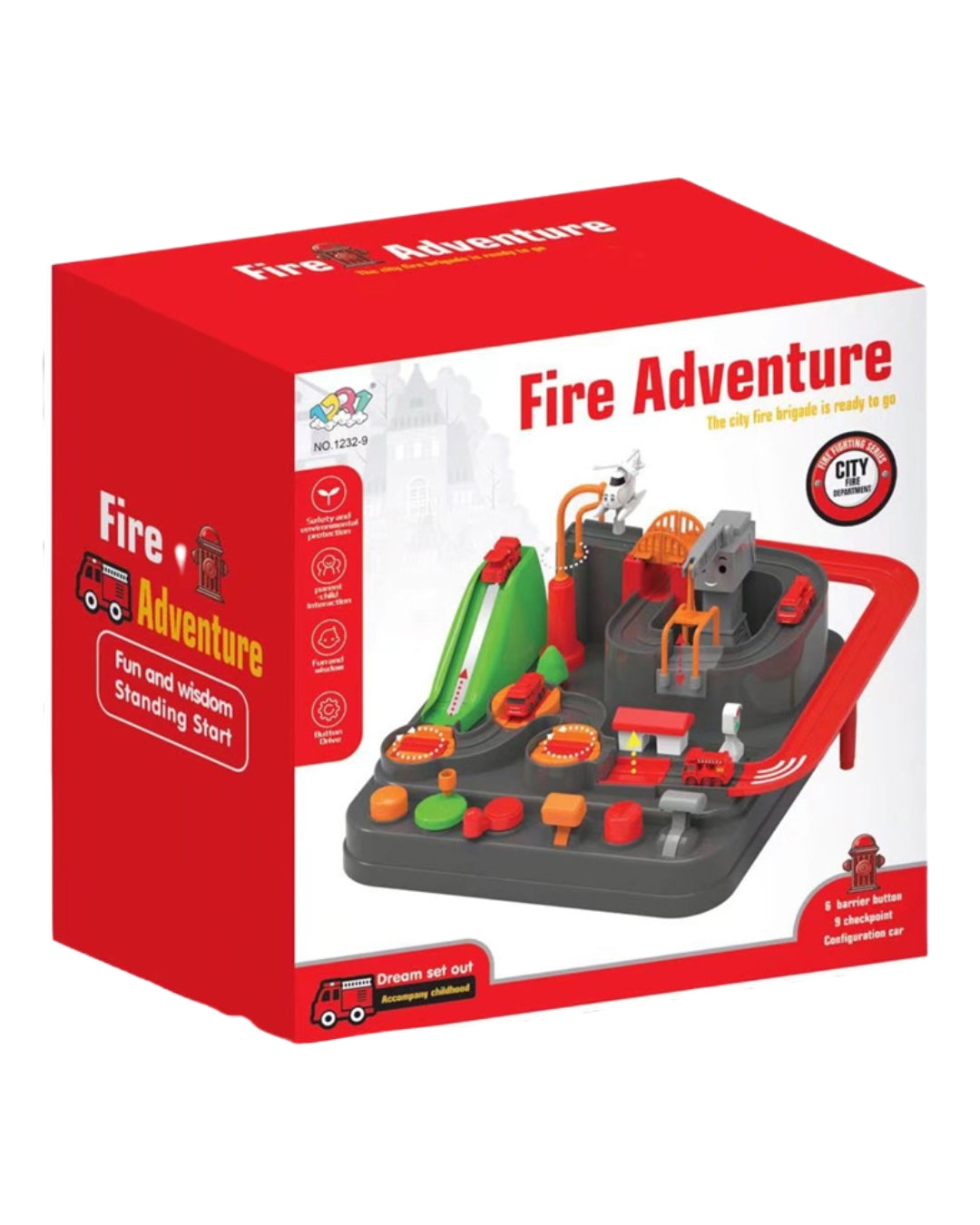 Fire Adventure Car Track Playset