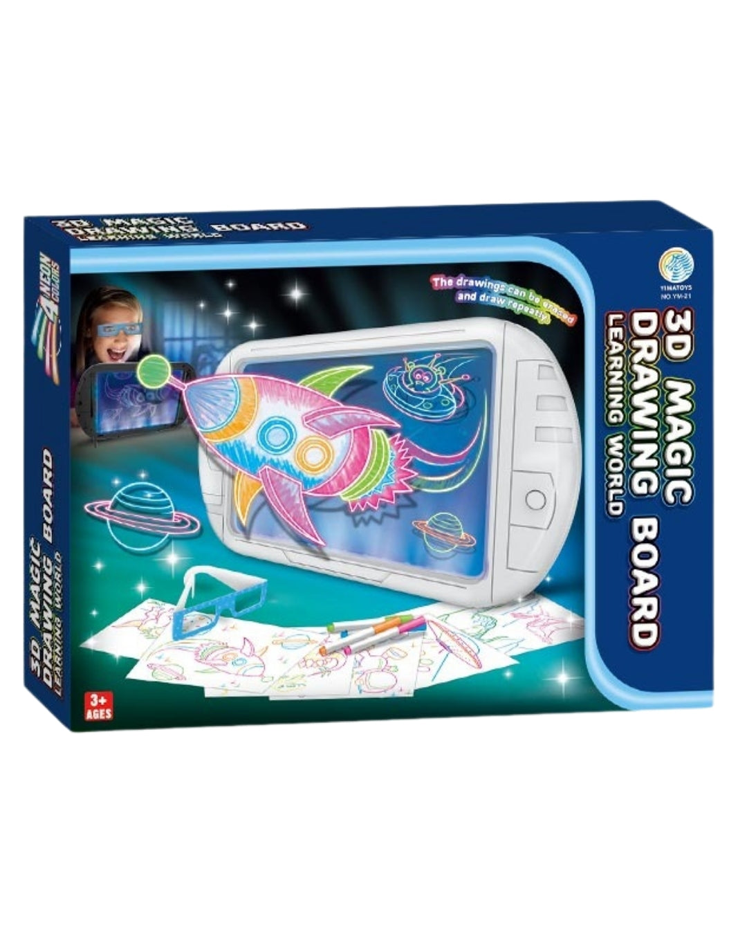 3D Magic Glow Drawing Board